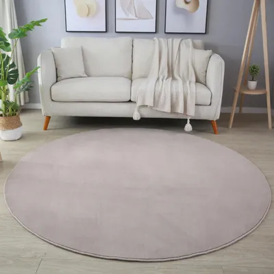 Produktbild von Sky teppich kurzflor rund Ø 160cm beige
