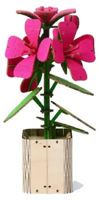 Imagen del producto de LeWood Puzzle 3D: Geranio de madera