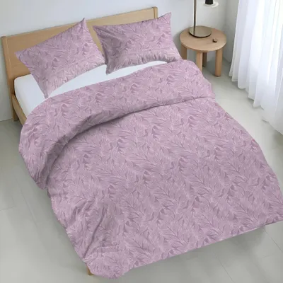Bettwäscheset aus 100 % Baumwolle, Doppelbett 250x240 cm, rosa