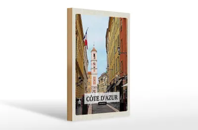 Produktbild von Holzschild Reise 20x30cm Côte d'Azur France Reiseziel