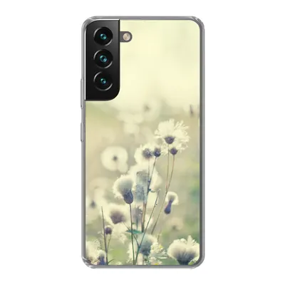 Produktbild von MuchoWow® Handyhülle Schutzhülle Hülle für Samsung Galaxy S22 Blumen - Feld - Weiß Silikon Softcase Handy Hülle - Mobiltelefonhülle