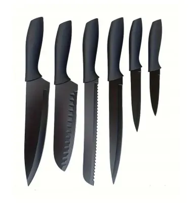 Produktbild von 6-teiliges Küchenmesser Set aus Edelstahl, Scharf und Langlebig