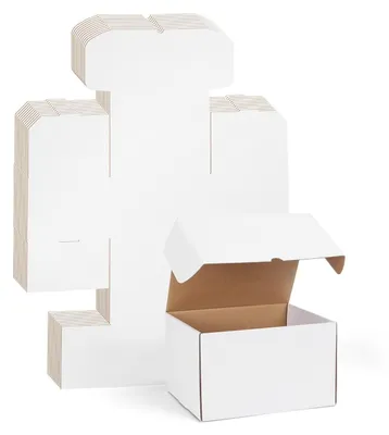 Produktbild von 15 Stück Weiße Versandkartons - 25.4 x 20.3 x 15.2 cm