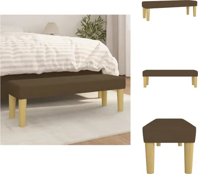 Obrázek produktu pro vidaXL Lavice tmavě hnědá 100x30x30 cm látka - Lavice