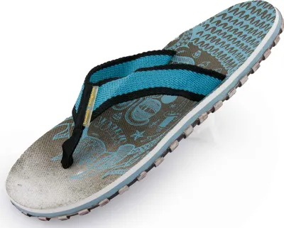 Produktbild von Beach Religion Scary Monster Zehentrenner Badeschuhe Badelatschen blau/schwarz/lila, Schuhgröße:44 EU