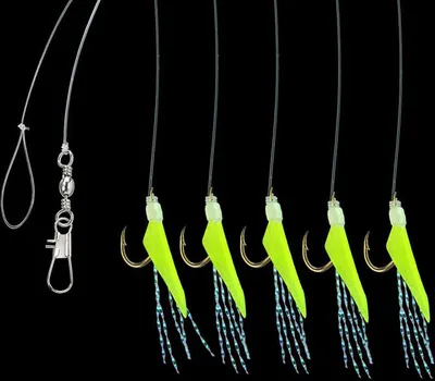 Produktbild von Dega Heringsvorfach 5 Arm Neon/Gelb