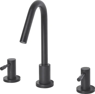 Obrázek produktu pro BELIANI Čerrný lesklý chromový koupelnový faucet pro umyvadlo, moderní koupelnové doplňky