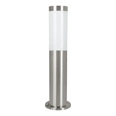 Produktbild von Pollerleuchte Haus Terrasse IP44 Weiß Silber E27 45 cm Edelstahl Modern Stehleuchte außen