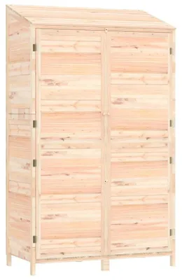 Immagine prodotto di Capanno da giardino in legno massello di abete rosso - 102 x 52 x 174,5 cm - Colore naturale - Casetta da giardino in legno