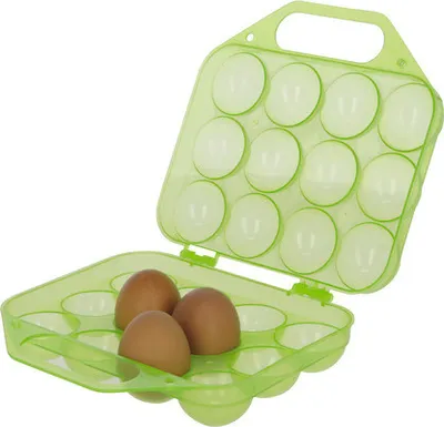 Image de Boîte de transport d'œufs KERBLEntreposage pour 12 œufs jusqu'à la taille L, qualité alimentaire, vert, env. 38 x 20 x 6 cm