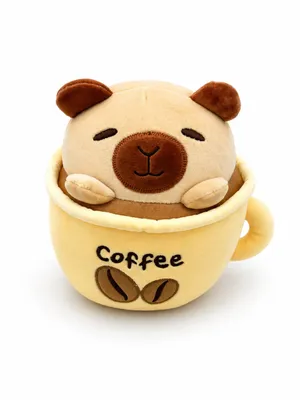 Produktbild von Capybara in Kaffeetasse Kuscheltier 20 cm Kawaii Capybara mit Kaffee Plüschtier Stofftier Weiches Geschenk für Kinder