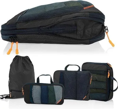 Produktbild von Famanu Packing Cubes mit Kompression - Schwarz