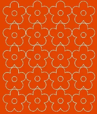Image de Autocollants muraux fleurs, 20 pièces, orange mat