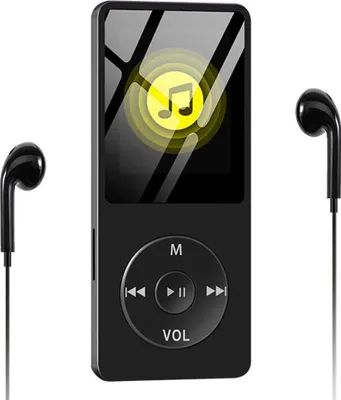 Produktbild von MP3 Player, 8GB MP3 Player Sport MP4 Player Musik Player mit Kopfhörer Lautsprecher FM Radio E-Book Video Voice Recorder Unterstützt bis 64GB