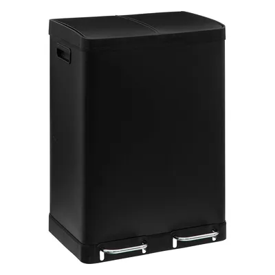 Produktbild von Mülleimer ARIANE, zwei Fächer, Edelstahl, mit Fußpedal, 2 x 30 l