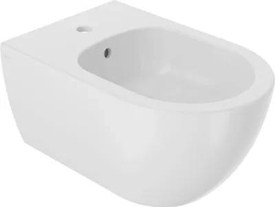 Produktbild von SANYCCES ARC Wand Bidet Keramik mit Überlauf und Hahnloch antibakteriell, weiß matt