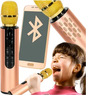 Produktbild von Bluetooth-Karaoke-Funkmikrofon Gold