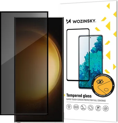 Zdjęcie produktu dla Szkło hartowane Wozinsky Privacy Glass prywatyzujące z filtrem anti-spy na Samsung Galaxy S24 Ultra