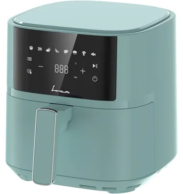 Obrázek produktu pro Horkovzdušná fritéza Fram FAF-B6GR17SQ, 1700W-2200W, kapacita 5,7 L, 8 přednastavených programů, elektronické ovládací panel, maximální doba přípravy: 60 min, zelená