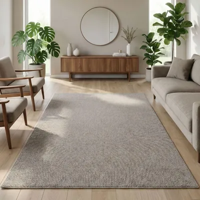 Produktbild von Carpetsale24 Teppich Wohnzimmer Einfarbig Bouclé Schlingenflor Skandi Stil Robust Superweich für Schlafzimmer, Grösse: 160x230 cm