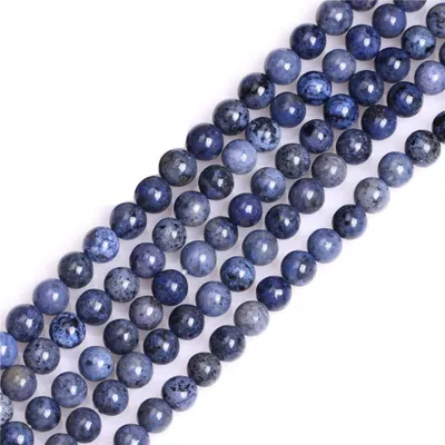 Image de Perles Dumortierite, 4 mm, rondes, bleu foncé ; 6 mm