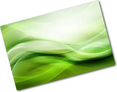 Produktbild von Tulup Glas Herdabdeckplatte - 80x52 cm - Glaskeramikkochfeld-Abdeckung Spritzschutz Glasabdeckplatte - Einteilig - Kunst: Modern & Klassisch - Grüne Wellen - Grün