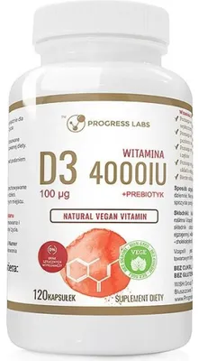 Image de Vitamine D3 4000UI + Complément alimentaire prébiotique 120 gélules