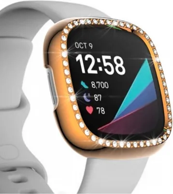 Produktbild von Strap-it Fitbit Sense Diamond PC Hülle (Roségold)