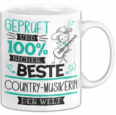 Produktbild von Beste Country-Musikerin Der Welt Tasse Geschenk für Eine Country-Musikerin  Und Sicher Geschenkidee Geburtstag Weihnachten (Weiß)