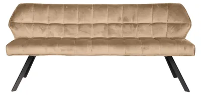 Image de Canapé de salle à manger FURNLUX Raster Champagne et noir 180 cm / Couleur principale : beige / Dimensions : 180 x 81 x 58 cm