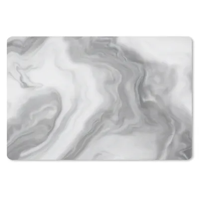 Produktbild von MuchoWow® Schreibtischunterlage Weiß mit schwarzem Marmor 60x40 cm - XXL Mauspad - Großes Mauspad