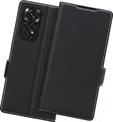 Image de Étui pour XIAOMI REDMI NOTE 11/NOTE 11S CUIRPolyuréthaneNOIR AVEC RAQUETTIER