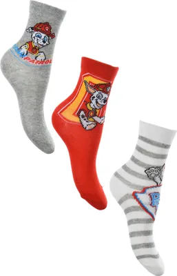 Produktbild von Paw Patrol Marshall 3 Paar Kinder Socken Strümpfe Set, Größe:23-26
