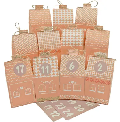 Produktbild von Adventskalender Lebkuchenhaus Basteln Befüllen 2025 Weißes Papier