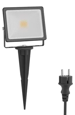 LED Gartenspot FLIN, schwarz, IP66, 837lm, warmweiß, 11,5W