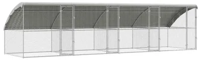 Zdjęcie produktu dla Klatka dla kur - Dom dla kur - Wybieg dla kur - Klatka dla drobiu - Klatka dla kur wykonana z drewna - Wymiary: 800 x 200 x 198,5 cm