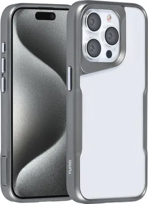Immagine prodotto di Custodia posteriore TUNIQ per iPhone 15 Pro - Silicone - Grigio