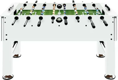 Image de vidaXL Table de baby-foot acier 60 kg 140x74,5x87,5 cm blanc