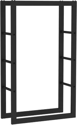 Produktbild von Holzregal – Holzablage – Für Innen- und Außenbereich – Metall, pulverbeschichtet – 100 x 25 x 60 cm – Schwarz