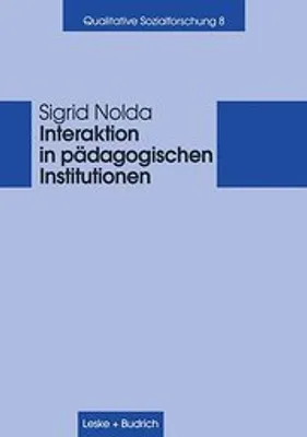 Produktbild von Interaktion in pädagogischen Institutionen