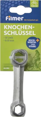 Produktbild von Filmer Fahrrad Knochenschlüssel 10-Loch Knochen Schraubenschlüssel Werkzeug