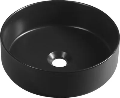 Zdjęcie produktu dla Umywalki Sapho - Umywalka nablatowa, średnica 360 mm, bez przelewu, czarny mat 10NF65036B