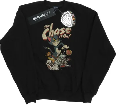 Produktbild von Tom And Jerry - "The Chase Is On" Sweatshirt für Herren BI47019 (S) (Schwarz)