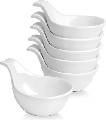 Immagine prodotto di Ciotoline in Vetroceramica con manico, set da 3, 3 oz, per salsa di soia