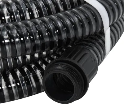 Image de vidaXL Tuyau d'aspiration avec raccords en laiton noir 1,1" 3 m PVC