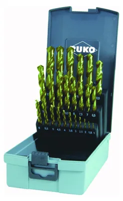 Obrázek produktu pro RUKO 250215TRO HSS-G Twist drill bit set 25-piece 1 mm, 1.5 mm, 2 mm, 2.5 mm, 3 mm, 3.5 mm, 4 mm, 4.5 mm, 5 mm, 5.5 mm, 6 mm, 6.5 mm, 7 mm, 7.5 mm, 8 mm, 8.5