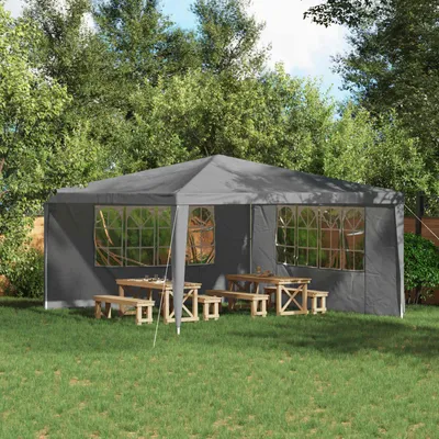 Produktbild von Möbel Party Zelt Seitenteil 2 pcs 400 x 195 cm Hellgrau PE und StahlPavillons & Partyzelte - Pavillons & Partyzelte c7321