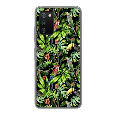 Produktbild von MuchoWow® Handyhülle Schutzhülle Hülle für Samsung Galaxy A03s Vögel - Tropisch - Muster Silikon Softcase Handy Hülle - Schutz