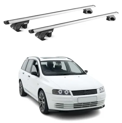 Produktbild von Dachträger Grundtäger für Fiat Stilo Kombi 2001-2007 90kg Alu Silber 2x, KI-generiertes Bild