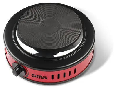 Image de G3 Ferrari Cuisinière électrique portable 500W plaque en fonte rouge réglable